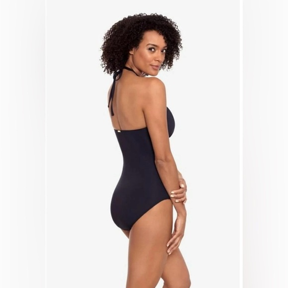 NEW w/Tags Lauren Ralph Lauren Beach Club Solids High Neck One Piece Swimsuit 12 - Picture 9 of 15